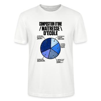 Composition d’une maîtresse d’école - T-shirt bio CRAFTER Stanley Stella Unisexe - blanc - Devant - Alina (178cm) & Michal (187cm)