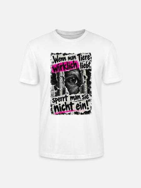 Tiere nicht einsperren - Stanley/Stella Unisex Bio-T-Shirt CRAFTER - Weiß