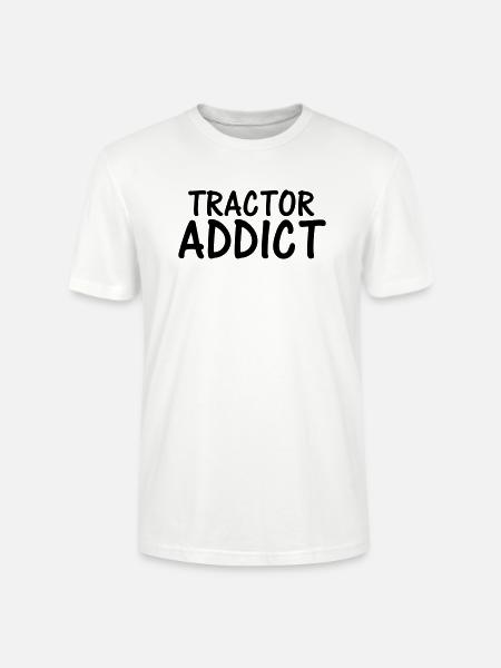 tractor addict - Stanley/Stella CRAFTER Unisex Organic T-Shirt - white
