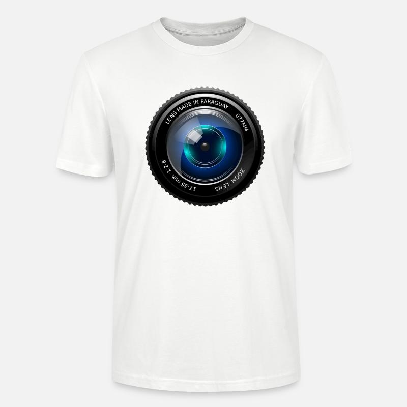 objectif de la caméra - T-shirt bio CRAFTER Stanley Stella Unisexe - blanc