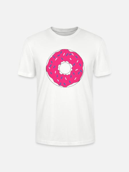 Pink donut - Stanley/Stella CRAFTER Unisex Organic T-Shirt - white
