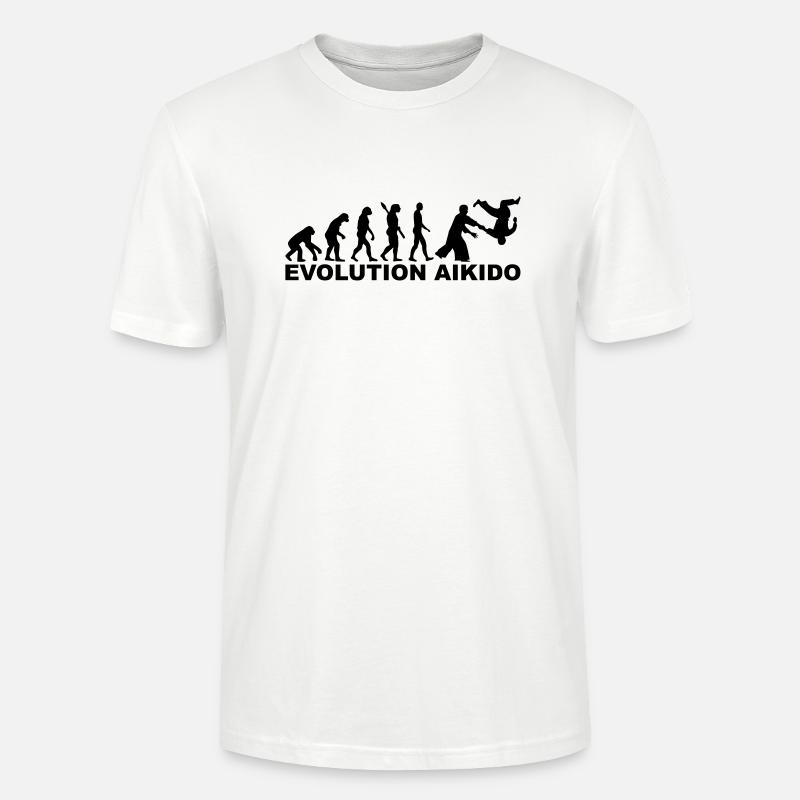 Evolution Aikido - Stanley/Stella CRAFTER Unisex Organic T-Shirt - white
