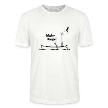 Falscher Dampfer - Stanley/Stella Unisex Bio-T-Shirt CRAFTER - Weiß - Vorne - Alina (178cm) & Michal (187cm)