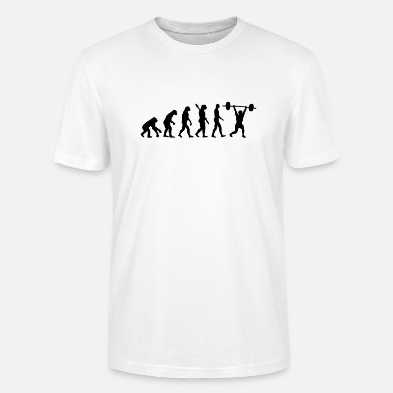 Gewichtheben Evolution - Stanley/Stella Unisex Bio-T-Shirt CRAFTER - Weiß