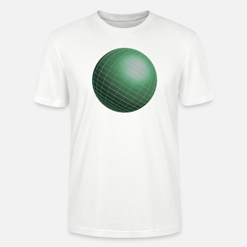 Kugel Symbol Erde Idee Geschenk - Stanley/Stella Unisex Bio-T-Shirt CRAFTER - Weiß