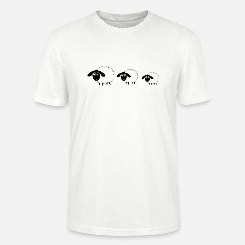 Schafe Schäfchen Lamm - Stanley/Stella Unisex Bio-T-Shirt CRAFTER - Weiß
