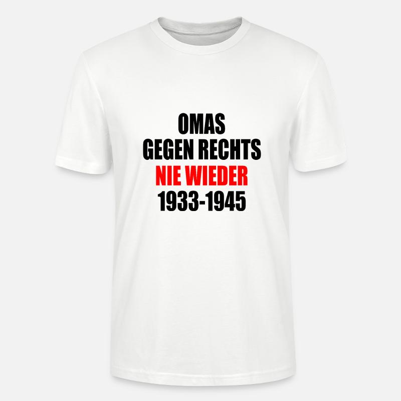 Omas gegen rechts - Stanley/Stella Unisex Bio-T-Shirt CRAFTER - Weiß