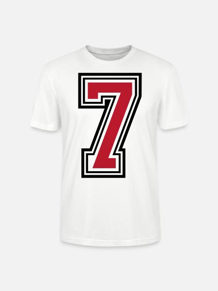 7 Zahl symbol - Stanley/Stella Unisex Bio-T-Shirt CRAFTER - Weiß