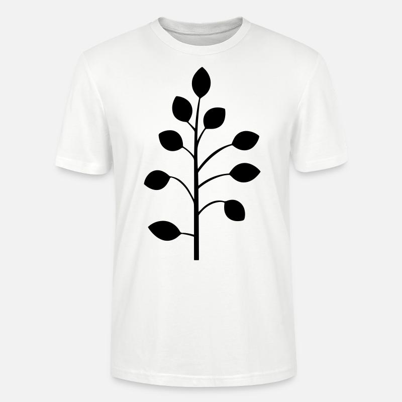 Fleur avec tige - T-shirt bio CRAFTER Stanley Stella Unisexe - blanc