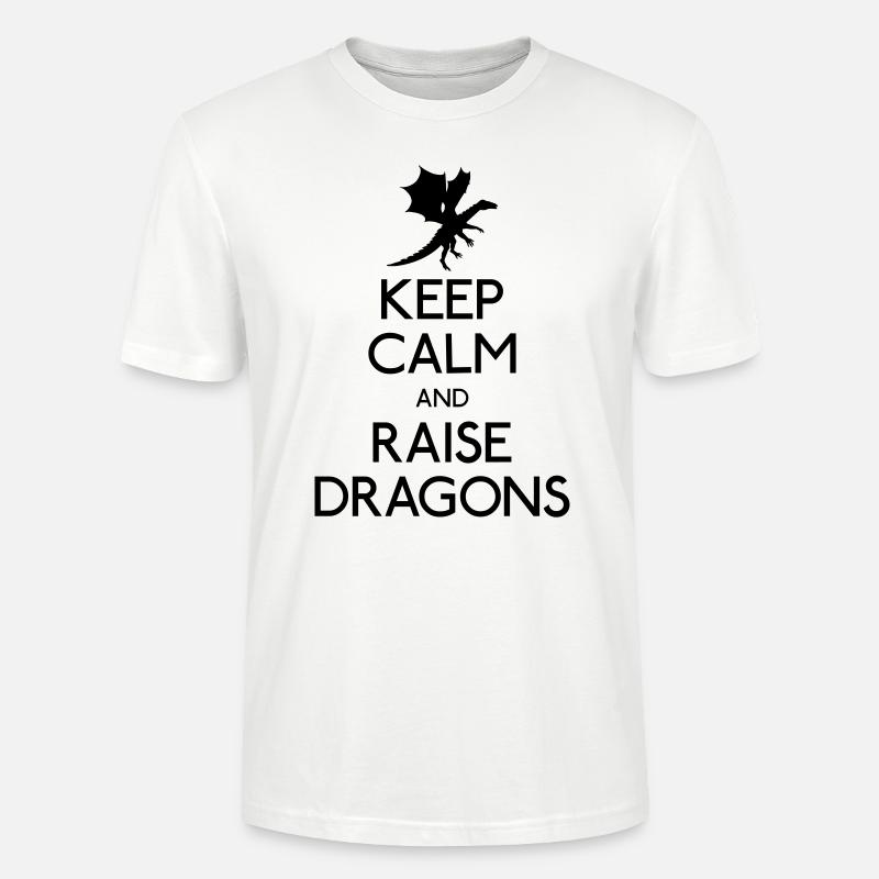 Keep calm dragons - Stanley/Stella Unisex Bio-T-Shirt CRAFTER - Weiß