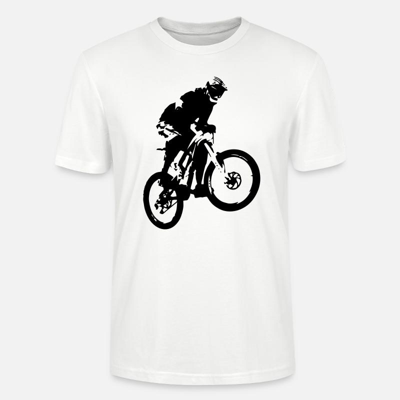 Mountainbiker Sprung - Stanley/Stella Unisex Bio-T-Shirt CRAFTER - Weiß