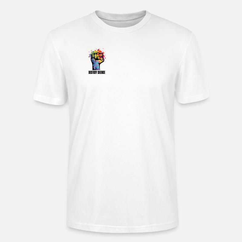 destroy silence - Stanley/Stella Unisex Bio-T-Shirt CRAFTER - Weiß