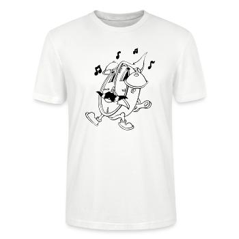 Crazy Wecker - Stanley/Stella Unisex Bio-T-Shirt CRAFTER - Weiß - Vorne - Alina (178cm) & Michal (187cm)