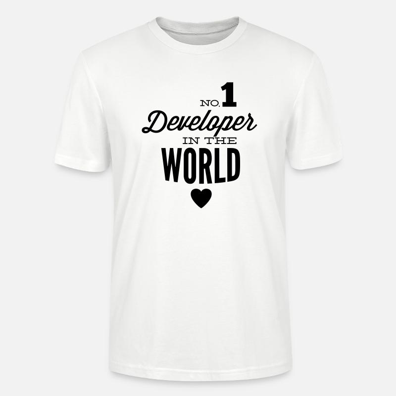 Bester Entwickler der Welt - Stanley/Stella Unisex Bio-T-Shirt CRAFTER - Weiß