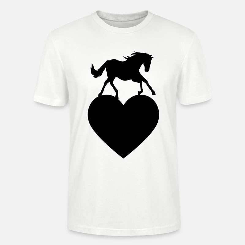 Pferd mit Herz - Stanley/Stella Unisex Bio-T-Shirt CRAFTER - Weiß