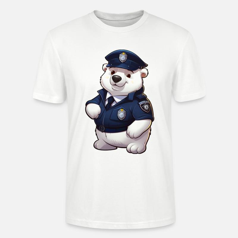 Polizei Eisbärin - Stanley/Stella Unisex Bio-T-Shirt CRAFTER - Weiß
