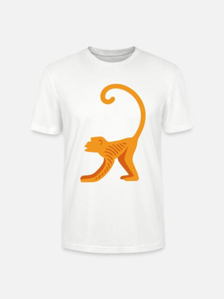 Orangutan line logo - Stanley/Stella CRAFTER Unisex Organic T-Shirt - white