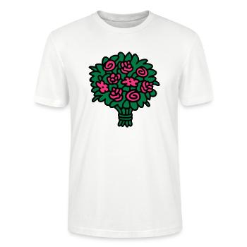Bouquet 3 - T-shirt bio CRAFTER Stanley Stella Unisexe - blanc - Devant - Alina (178cm) & Michal (187cm)