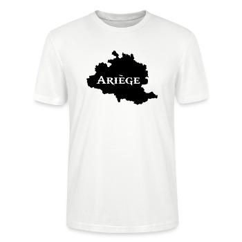 Ariège carte Ariégeoise - T-shirt bio CRAFTER Stanley Stella Unisexe - blanc - Devant - Alina (178cm) & Michal (187cm)