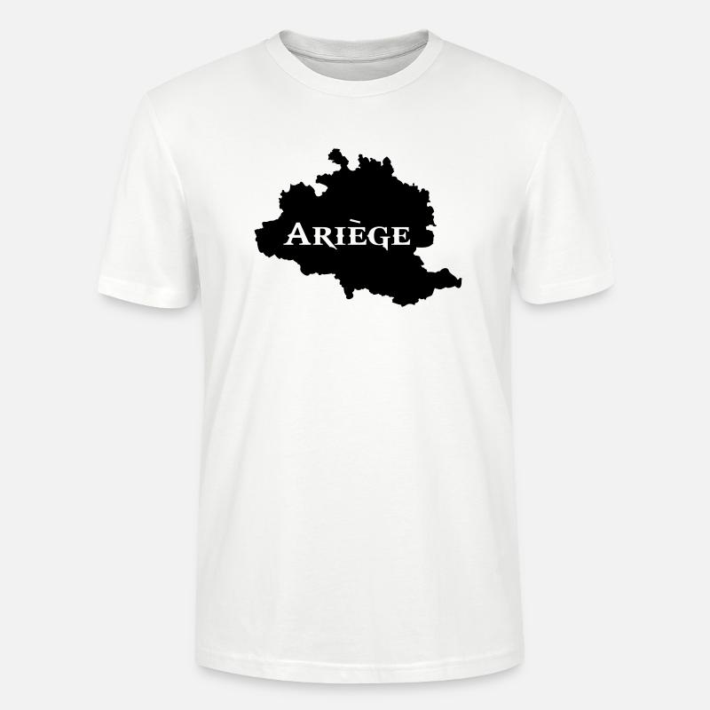 Ariège carte Ariégeoise - T-shirt bio CRAFTER Stanley Stella Unisexe - blanc