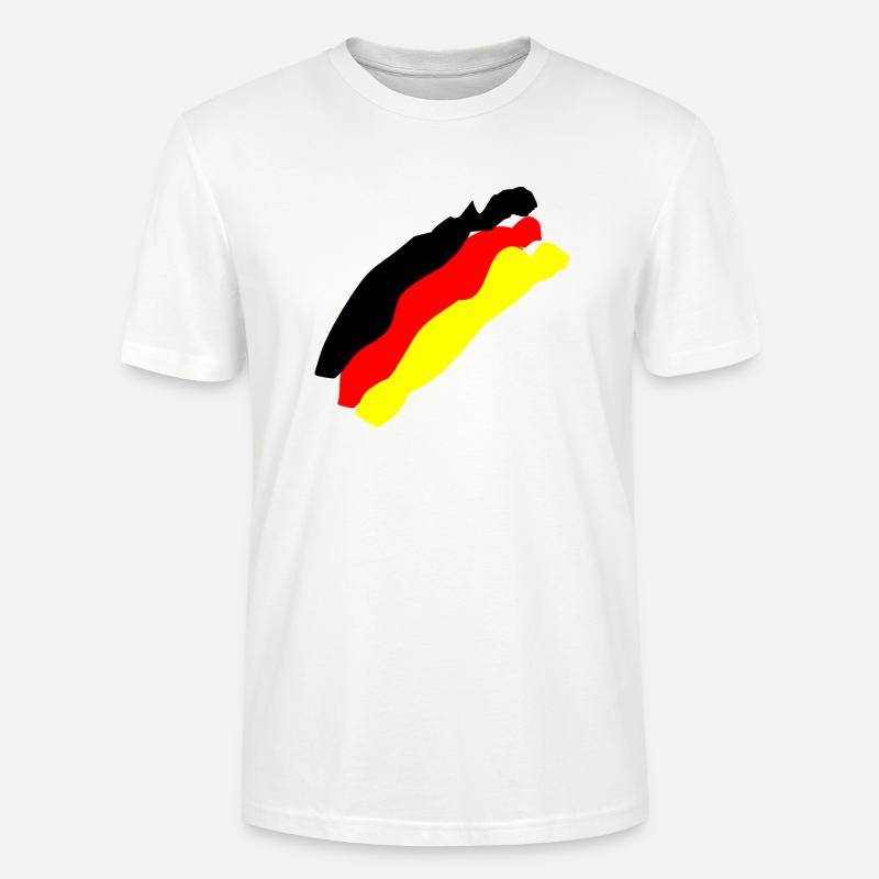 Deutsche Flagge - Stanley/Stella Unisex Bio-T-Shirt CRAFTER - Weiß