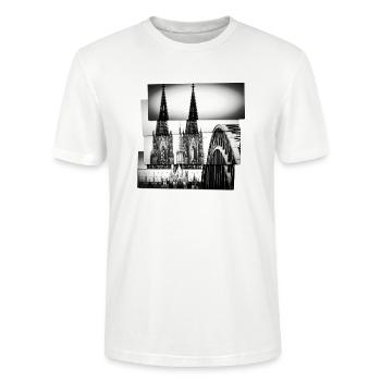 Kölner Dom - Stanley/Stella Unisex Bio-T-Shirt CRAFTER - Weiß - Vorne - Alina (178cm) & Michal (187cm)