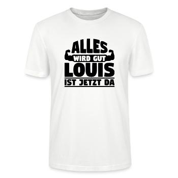 Alles wird gut Louis ist jetzt da - Stanley/Stella Unisex Bio-T-Shirt CRAFTER - Weiß - Vorne - Alina (178cm) & Michal (187cm)