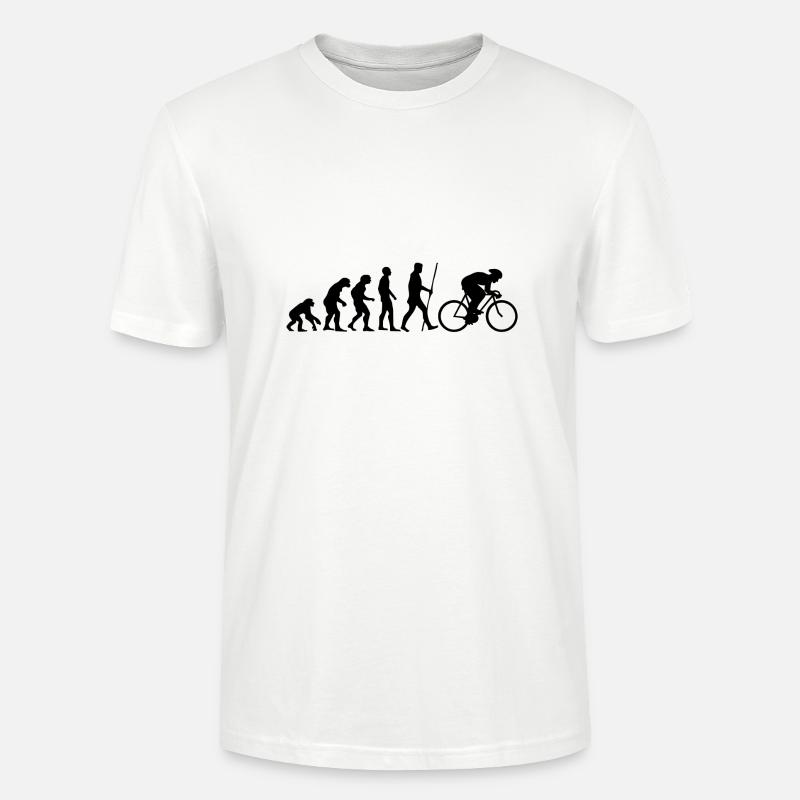 Evolution Rennrad als Geschenk - Stanley/Stella Unisex Bio-T-Shirt CRAFTER - Weiß