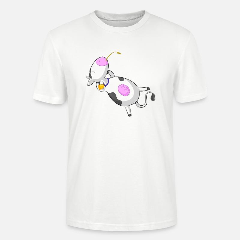 Entspannte Comic Kuh - Stanley/Stella Unisex Bio-T-Shirt CRAFTER - Weiß