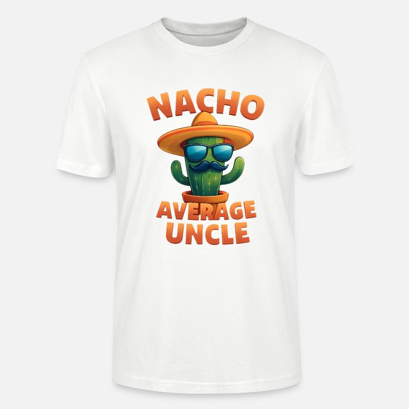 Nacho Average Onkel Kaktus Design - Stanley/Stella Unisex Bio-T-Shirt CRAFTER - Weiß