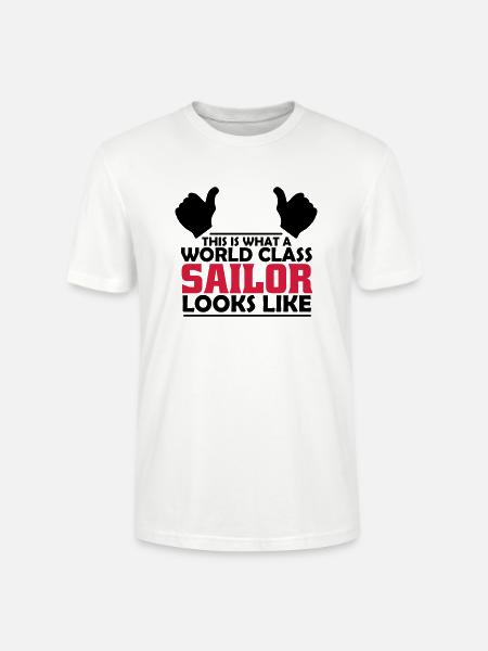 world class sailor - Stanley/Stella CRAFTER Unisex Organic T-Shirt - white