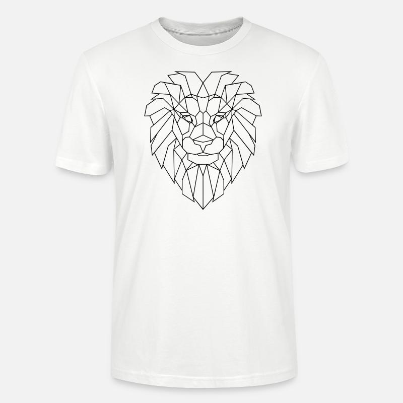Geometrischer Löwe - Stanley/Stella Unisex Bio-T-Shirt CRAFTER - Weiß