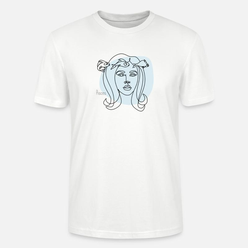 "Fische" Sternzeichen Pisces - Stanley/Stella Unisex Bio-T-Shirt CRAFTER - Weiß