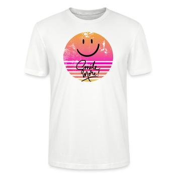 smile more - Stanley/Stella Unisex Bio-T-Shirt CRAFTER - Weiß - Vorne - Alina (178cm) & Michal (187cm)