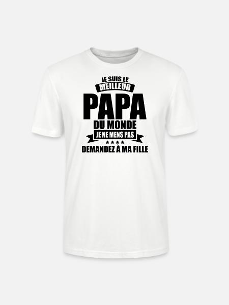 best dad birthday dad - Stanley/Stella CRAFTER Unisex Organic T-Shirt - white