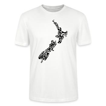 Nouvelle-Zélande style Maori - T-shirt bio CRAFTER Stanley Stella Unisexe - blanc - Devant - Alina (178cm) & Michal (187cm)
