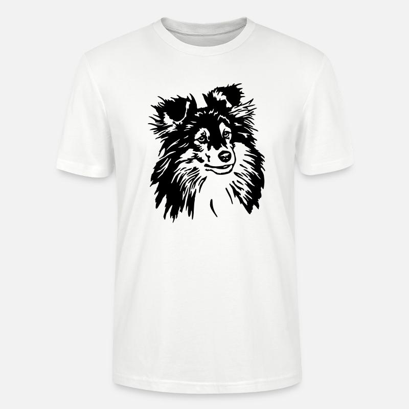 3 Sheltie - Stanley/Stella Unisex Bio-T-Shirt CRAFTER - Weiß