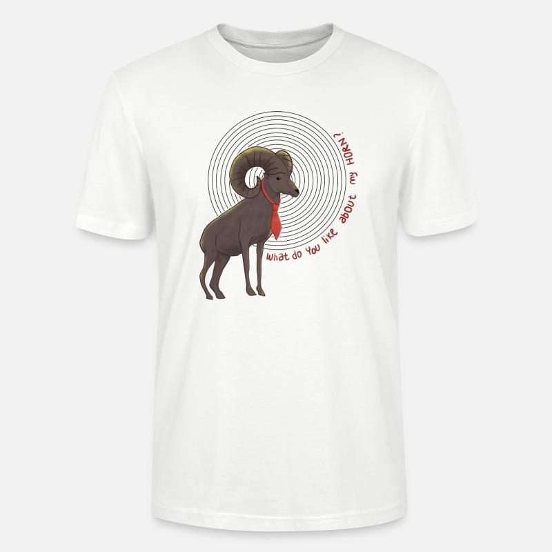 Sheep horn - Stanley/Stella CRAFTER Unisex Organic T-Shirt - white