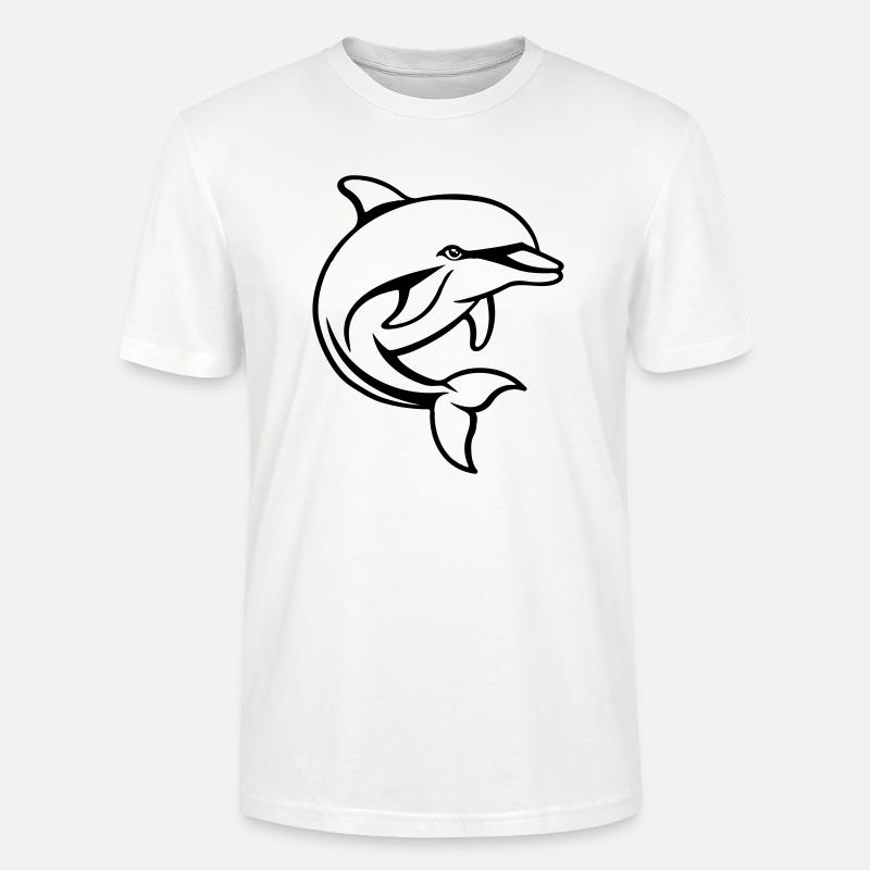 delfin comic - Stanley/Stella Unisex Bio-T-Shirt CRAFTER - Weiß
