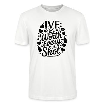 Stärke und Geduld bei der IVFchwarz - Stanley/Stella Unisex Bio-T-Shirt CRAFTER - Weiß - Vorne - Alina (178cm) & Michal (187cm)