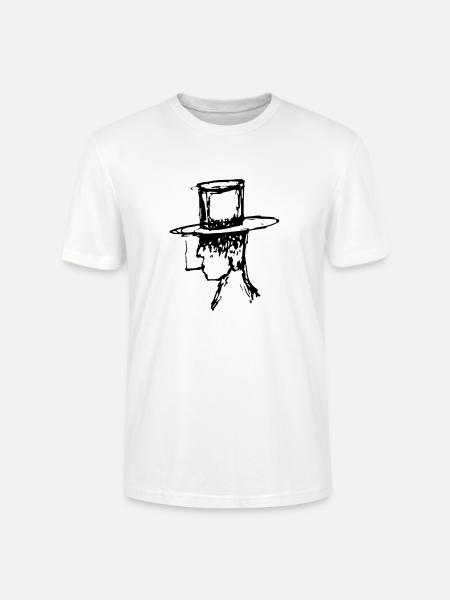Top Hat Silhouette Portrait - Stanley/Stella Unisex Bio-T-Shirt CRAFTER - Weiß