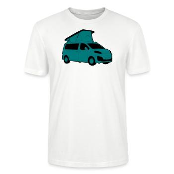 Campster Van „Cult“ - Stanley/Stella Unisex Bio-T-Shirt CRAFTER - Weiß - Vorne - Alina (178cm) & Michal (187cm)