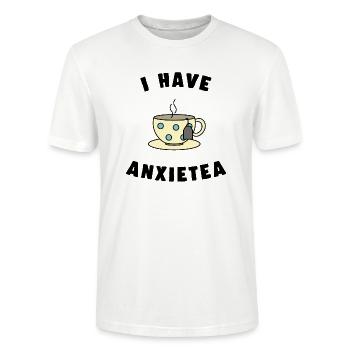 Ich habe ANXIETEA Tee - Stanley/Stella Unisex Bio-T-Shirt CRAFTER - Weiß - Vorne - Alina (178cm) & Michal (187cm)