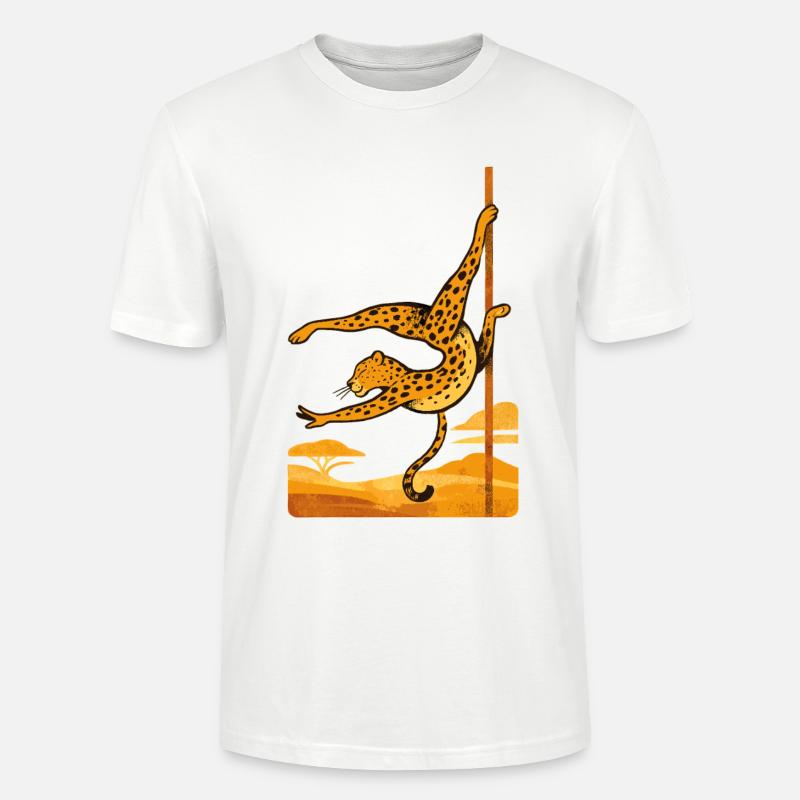 Pole Dance Leopardin Poledancerin Geschenk - Stanley/Stella Unisex Bio-T-Shirt CRAFTER - Weiß