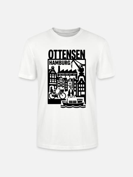 Hamburg Ottensen Retro  - Stanley/Stella Unisex Bio-T-Shirt CRAFTER - Weiß