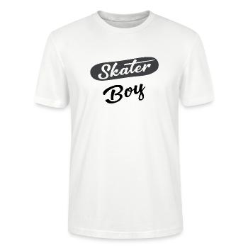 Skater Boy - Stanley/Stella CRAFTER Unisex Organic T-Shirt - white - Front - Alina (178cm) & Michal (187cm)