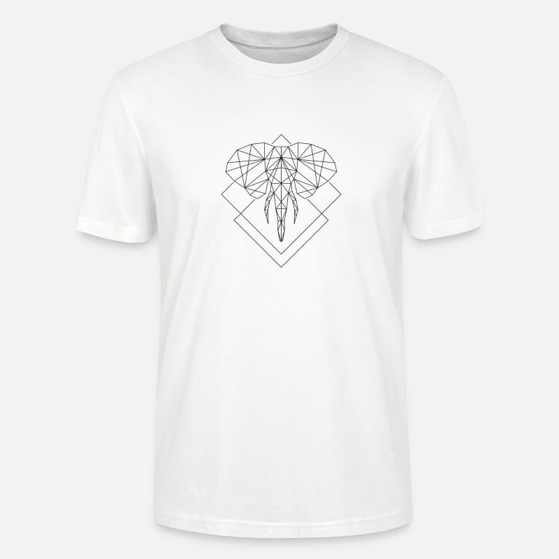 Polygon Elefant - Stanley/Stella Unisex Bio-T-Shirt CRAFTER - Weiß