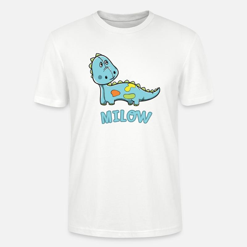 Dinosaurier lustig Kind Milow Geschenk Geburtstag - Stanley/Stella Unisex Bio-T-Shirt CRAFTER - Weiß