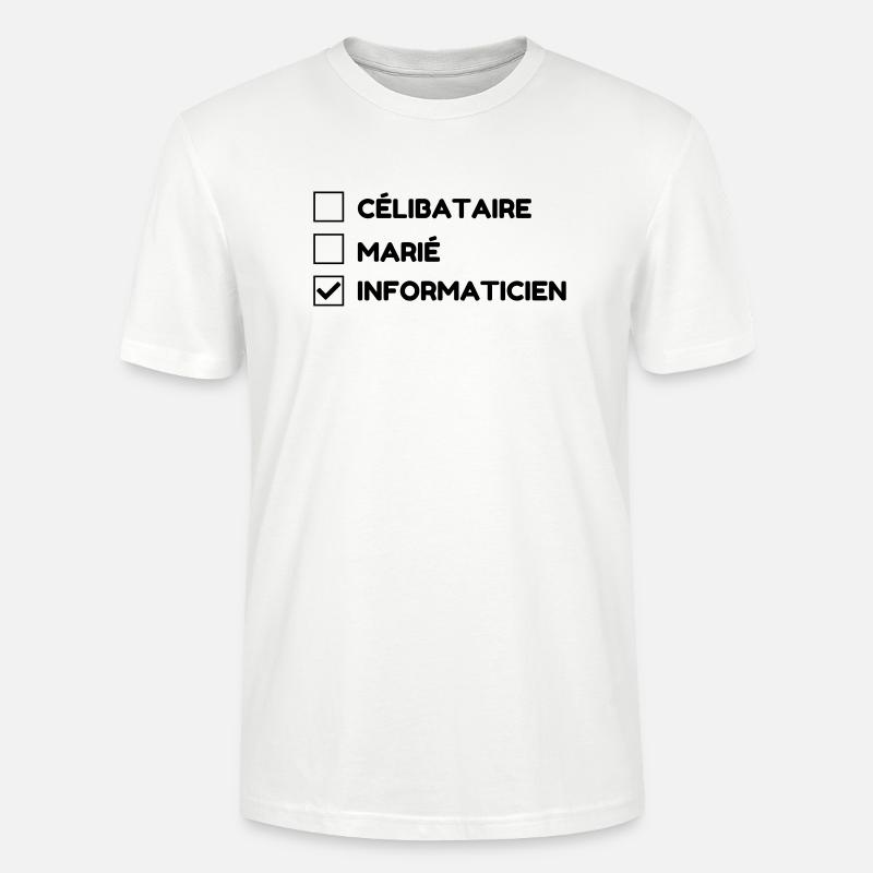 Computer / Informatiker / Aussenseiter / Ingenieur - Stanley/Stella Unisex Bio-T-Shirt CRAFTER - Weiß