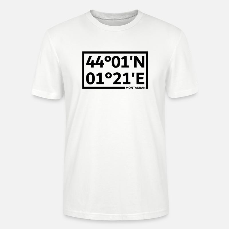 Coordonnées de Montauban - T-shirt bio CRAFTER Stanley Stella Unisexe - blanc